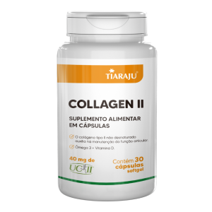 Collagen II - 30 UCII  + Ômega 3  + D3  Cápsulas Softgel 