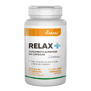 Relax + 60 cápsulas softgel 100mg  D-Limoneno  (Serenzo) Estresse -Ansiedade